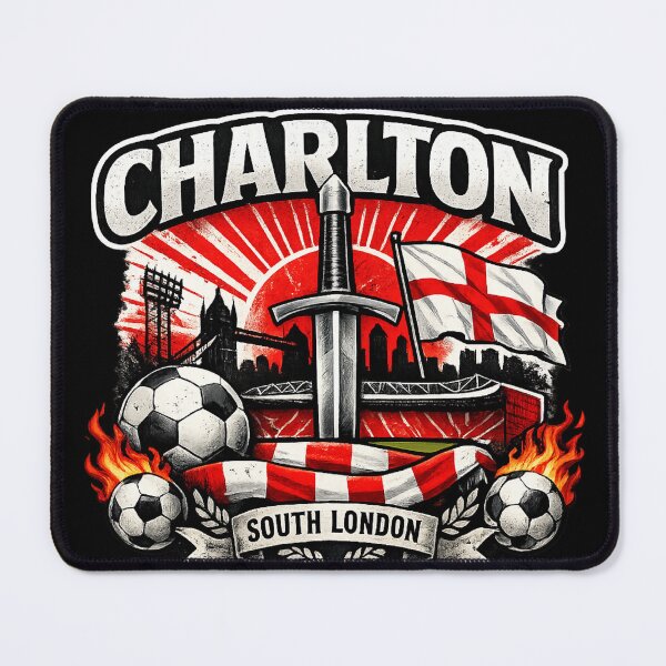 Item preview, Charlton Football Shirt South London Red Army Sword Crest Soccer Fan Graphic Tee designed and sold by GarnerSupplyCo.