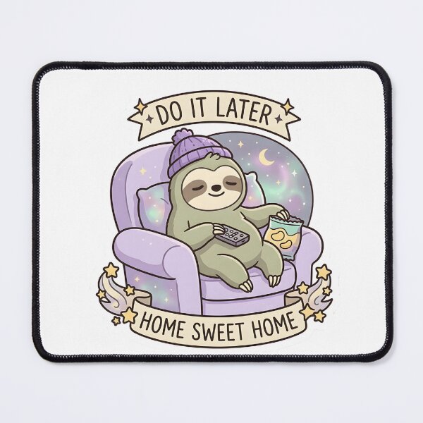 Item preview, Do It Later Sloth Home Sweet Home Sticker designed and sold by TheLazyVibe.