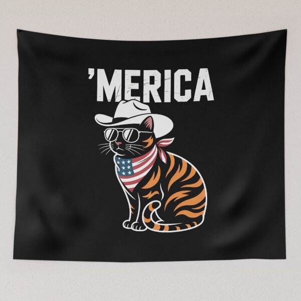 Item preview, USA Cat 4th of July  Funny Patriotic designed and sold by RipleMalphite.