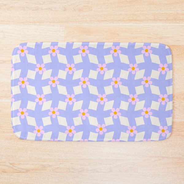 Item preview, Pastel Wavy Checkerboard Pink Floral Pattern designed and sold by PetiteEthos.