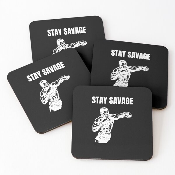 Item preview, Stay Savage - Powerful Boxer Throwing Punch Art designed and sold by poomfitshirt.