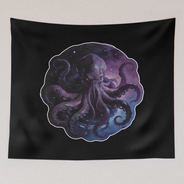 Item preview, Cosmic Octopus Galaxy Creature Dark Space Horror Art designed and sold by cr6zym1nd.