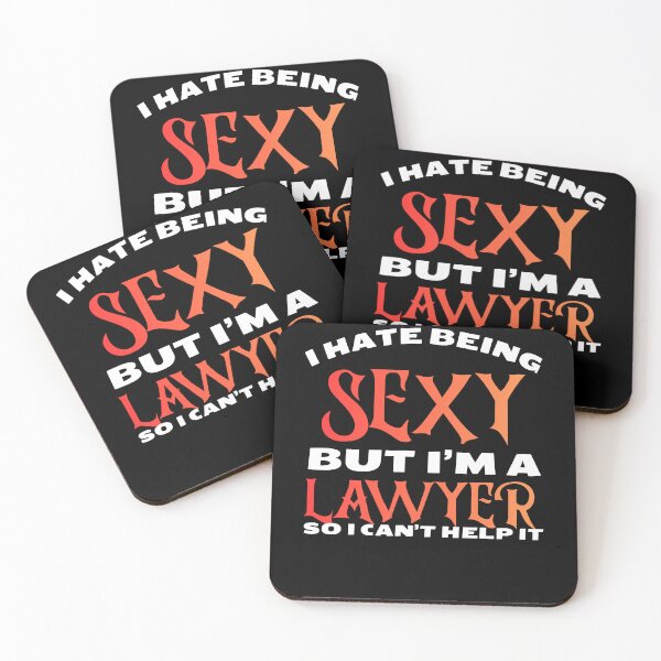 Item preview, I hate being sexy but i'm a lawyer so i can't help it in red Classic Funny T-Shirt designed and sold by OldSkullDesigns.