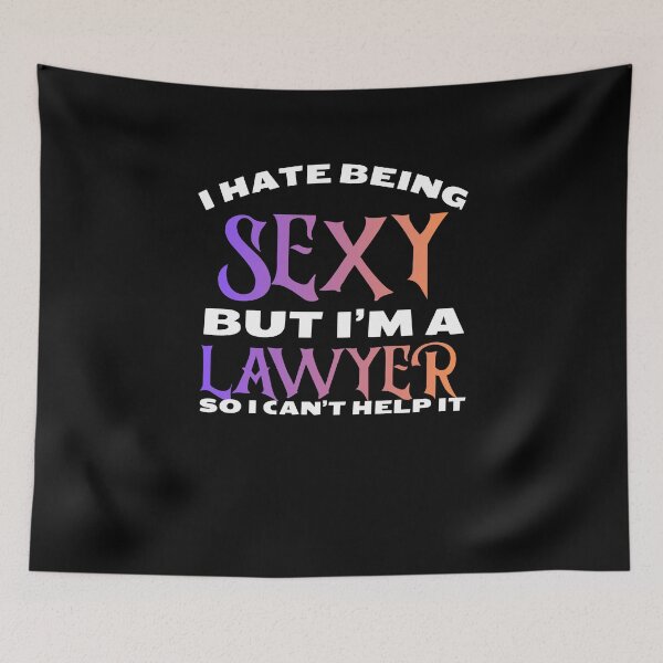 Item preview, I hate being sexy but i'm a lawyer so i can't help it in purple Classic Funny T-Shirt designed and sold by OldSkullDesigns.