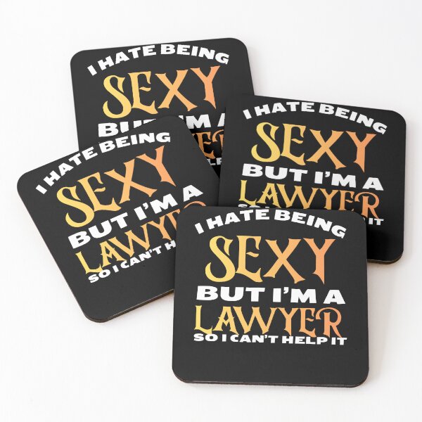 Item preview, I hate being sexy but i'm a lawyer so i can't help it in yellow Classic Funny T-Shirt designed and sold by OldSkullDesigns.