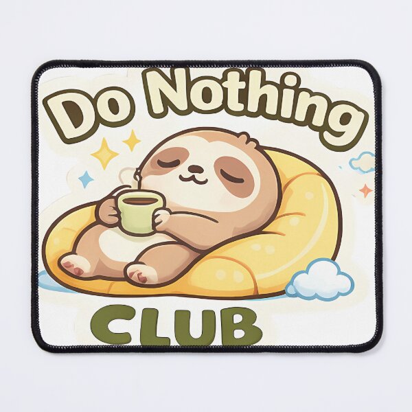 Item preview, Do Nothing Club Cute Sloth Lazy Meme Design designed and sold by YaulTape.