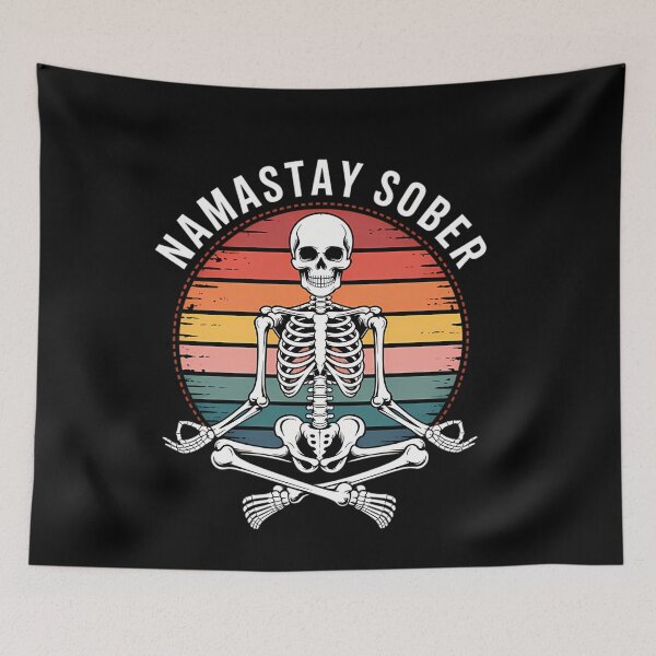 Item preview, Funny Skeleton Position Yoga Sober Addiction Recovery designed and sold by YaulTape.