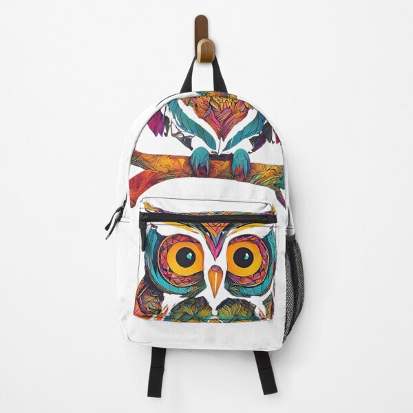 Item preview, Colorful Owl Perched on Tree Branch Pattern Owl Lover Nature Graphic designed and sold by alber-garnell.