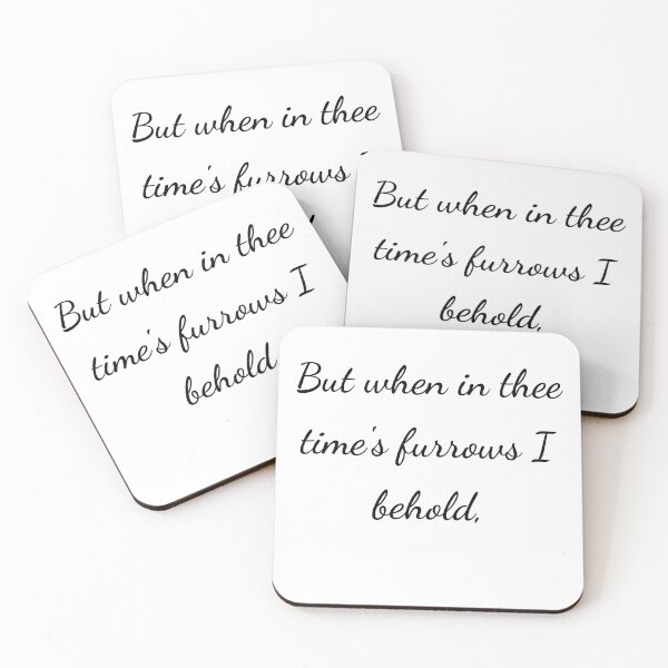 Item preview, "But when in thee time's furrows I behold," - handwriting black designed and sold by ariksworld.
