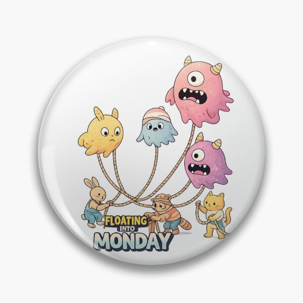 Item preview, Floating Into Monday Cute Monster Graphic designed and sold by SoftSproutstu.