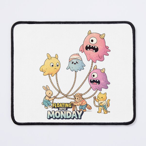 Item preview, Floating Into Monday Cute Monster Graphic designed and sold by SoftSproutstu.