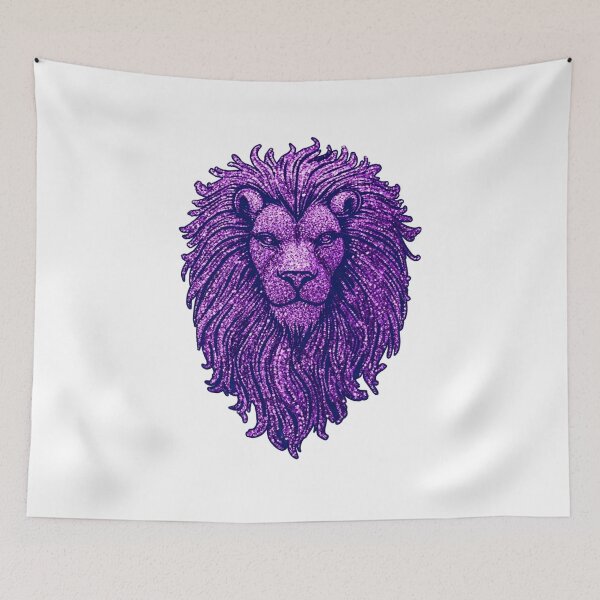Item preview, Purple Glitter Lion Majesty designed and sold by CreatifyTee.