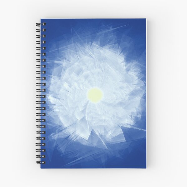 Item preview, Abstract Crystal Flower Bloom on Blue Background designed and sold by ScreenPin.