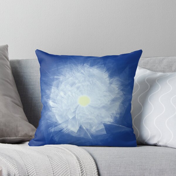 Item preview, Abstract Crystal Flower Bloom on Blue Background designed and sold by ScreenPin.