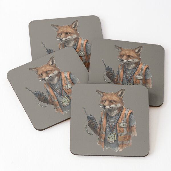 Item preview, The Overworked Stagehand Fox | Weary Event Crew Portrait designed and sold by Englandbear.