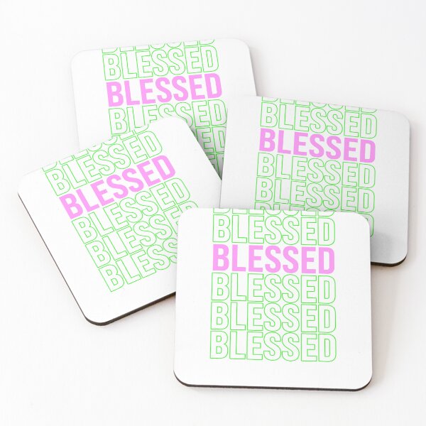 Item preview, Blessed Pink and Green Colorful Faith Graphic Preppy Aesthetic designed and sold by alber-garnell.