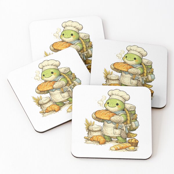 Item preview, Whimsical Baker Turtle Art designed and sold by RodriguezMon.