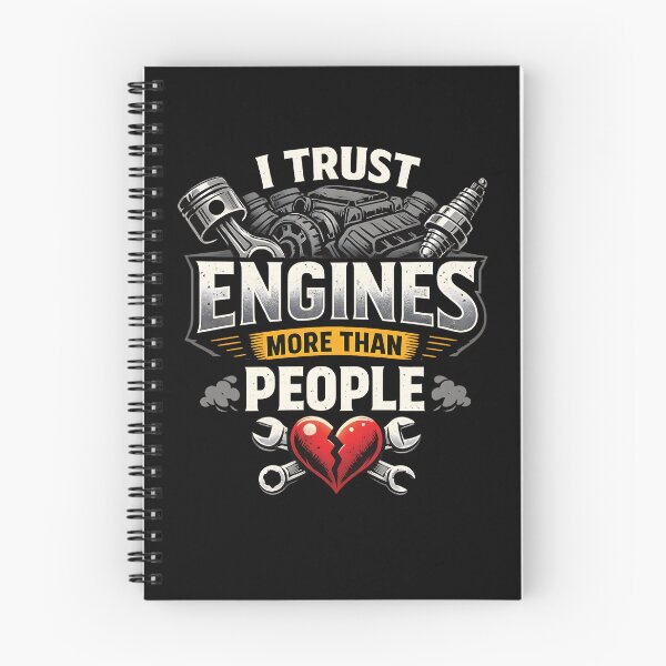 Item preview, I Trust Engines More Than People Mechanic Humor designed and sold by MadRealmDesigns.