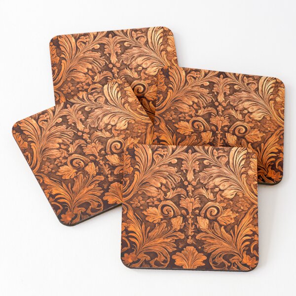Item preview, Copper Damask Flourish designed and sold by OvidiumArt.
