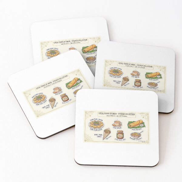 Item preview, Local Foods of India - Nostalgic Street Food Sticker Pack designed and sold by KIZENZO.