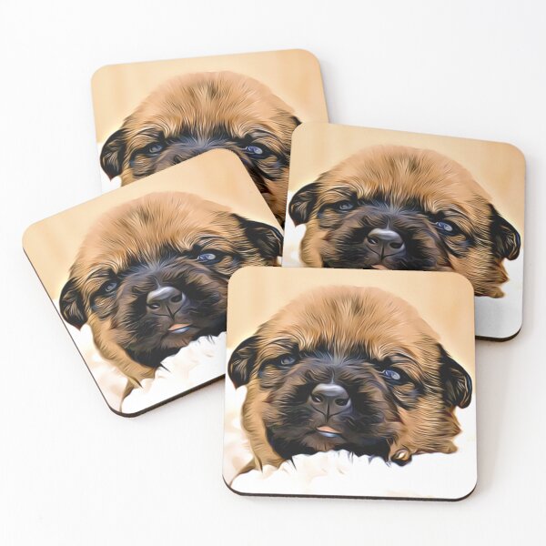 Item preview, A close-up portrait of a tiny brown puppy. designed and sold by ZoroDesign.