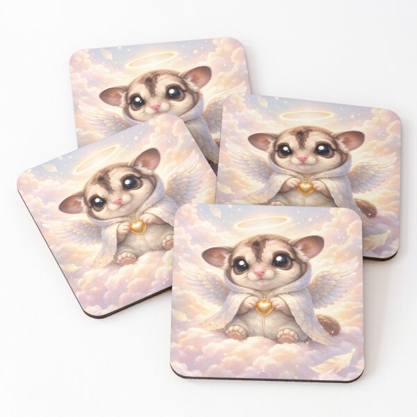 Item preview, Angel Sugar Glider – Cute Heavenly Guardian designed and sold by OneStepFromArt.