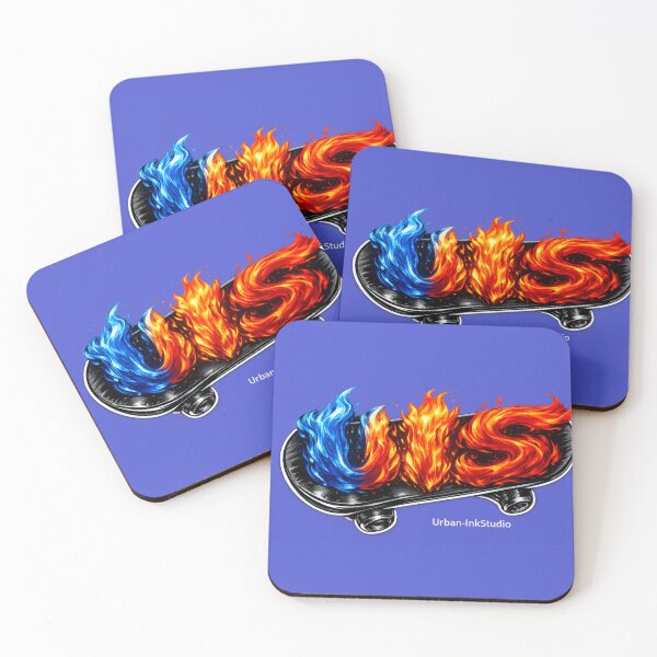 Item preview, UIS Fire Skateboard - Urban Ink-Studio Flame Logo designed and sold by Urban-InkStudio.