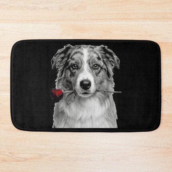 Item preview, Australian Shepherd Dog with Rose designed and sold by FiscalFashions.