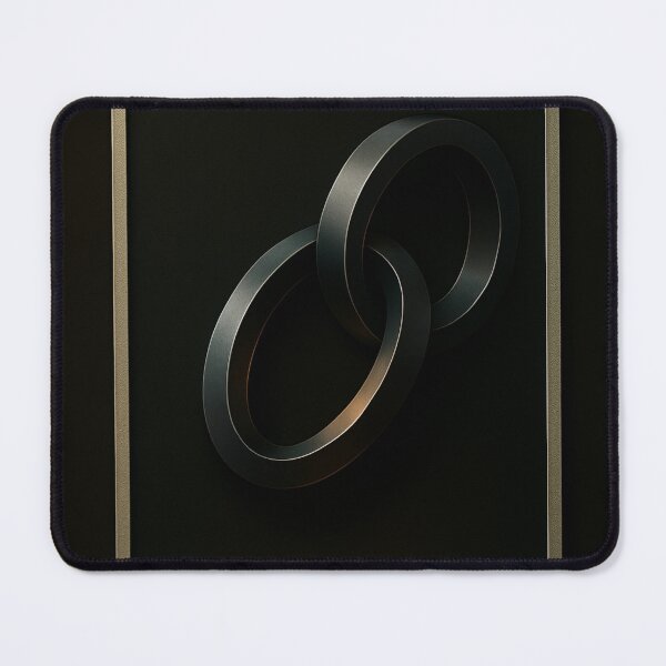 Item preview, Interlocked Rings Symbol – Minimalist Metallic Connection Emblem designed and sold by InfiniteArchive.