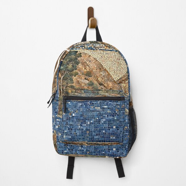 Item preview, Mosaic Landscape Mountain Forest Blue Water – Grounding designed and sold by INKandSOULbyLUNA.