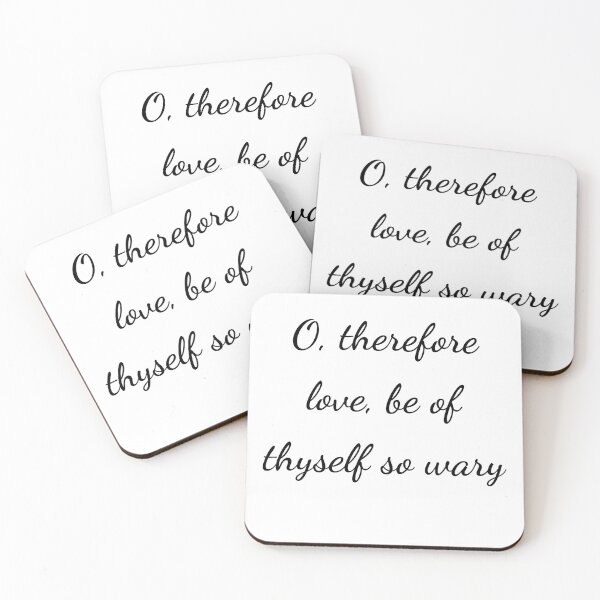 Item preview, "O, therefore love, be of thyself so wary" - handwriting black designed and sold by ariksworld.