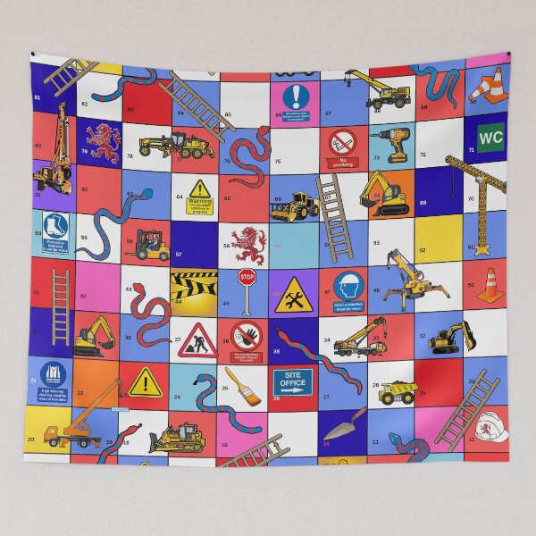 Item preview, Snakes and Ladders Construction theme designed and sold by Mandii Pope.