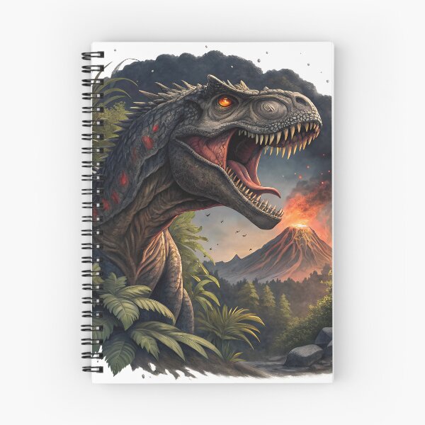 Item preview, Fierce T-Rex Jungle Eruption Premium Dinosaur Graphic T-Shirt Design designed and sold by Studio Atharv.