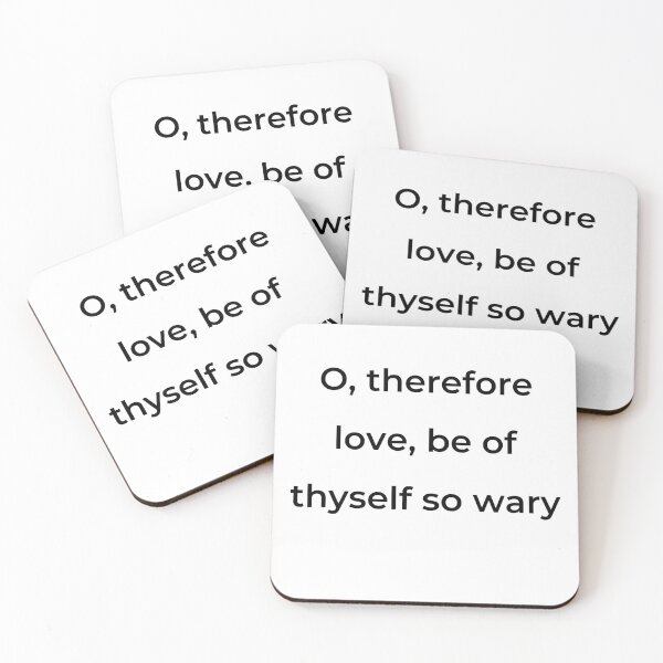 Item preview, "O, therefore love, be of thyself so wary" - print black designed and sold by ariksworld.
