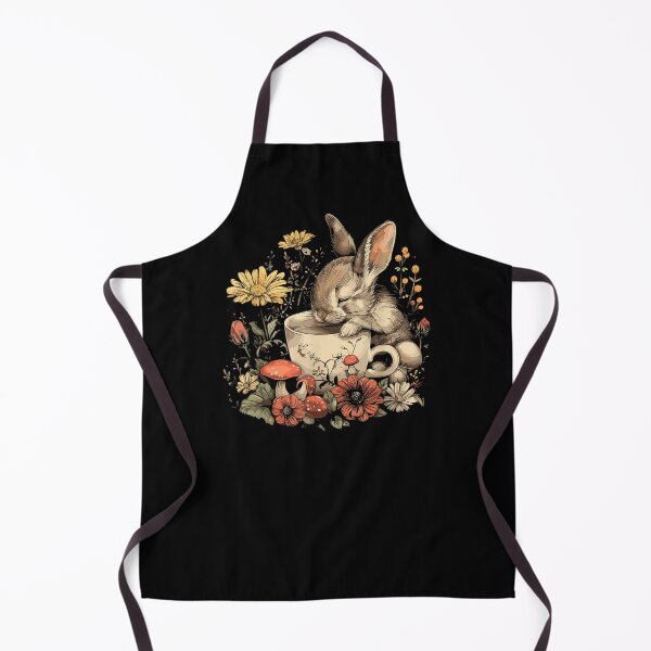 Item preview, Rabbit Floral Bunny Cottagecore Aesthetic Tea Cup designed and sold by alber-garnell.