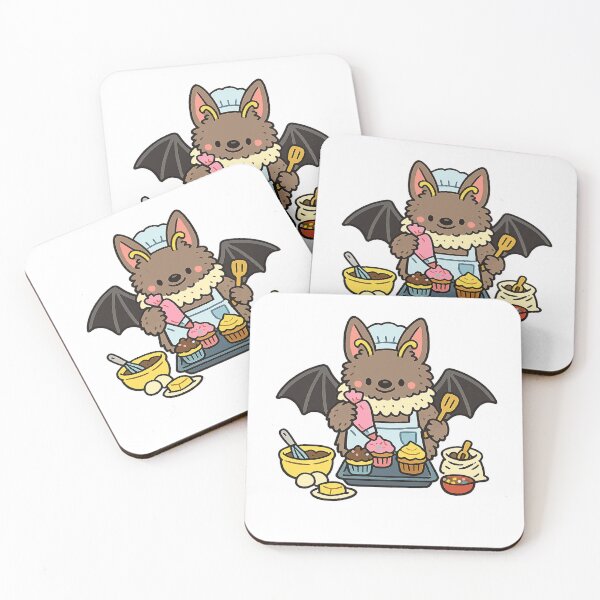 Item preview, Cute Bat Baking Cupcakes designed and sold by RodriguezMon.
