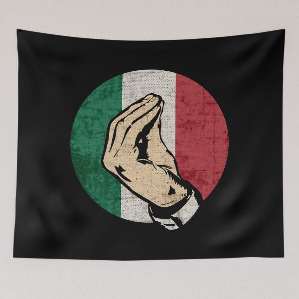 Item preview, Italian Hand Gesture Sing Language Funny Italy Flag Vintage designed and sold by NosuriHanArt.