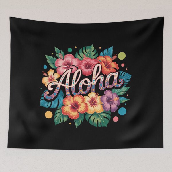 Item preview, Aloha Sublimation Tropical Flowers Colorful Summer designed and sold by NosuriHanArt.