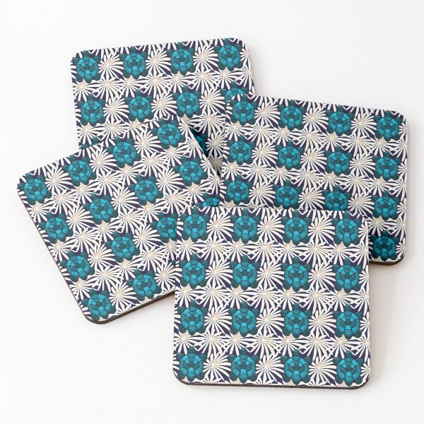 Item preview, Tropical Turtle Floral Pattern Seamless Sea Turtle Ocean Aesthetic Design designed and sold by HopeAndHustle.
