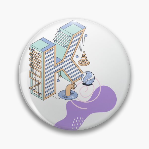 Item preview, Isometric Letter K - Modern Abstract Creative Design designed and sold by Soluna Studio.