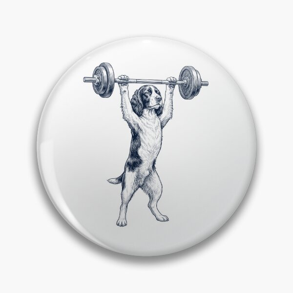 Item preview, Vintage English Springer Spaniel Weightlifting Deadlift Gym Dog Lover designed and sold by DoodleTortle.