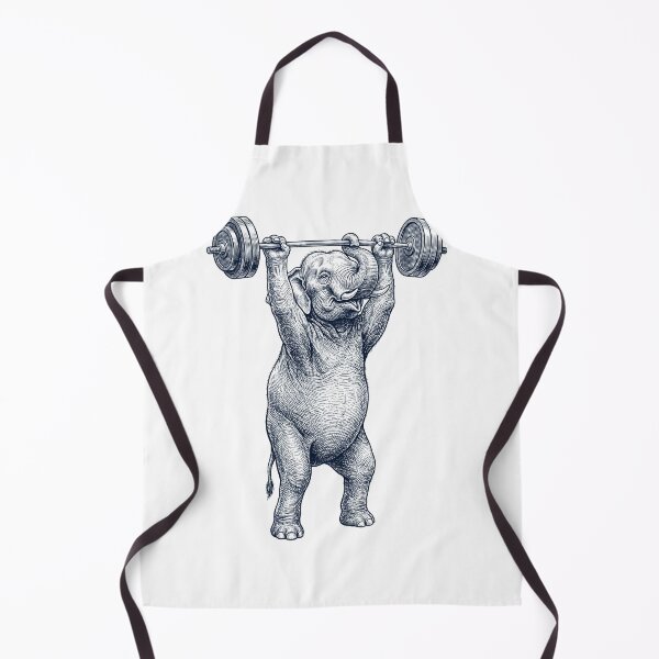Artikelvorschau, Vintage Elefant Gewichtheben Kreuzheben Fitnessstudio Tierliebhaber entworfen und verkauft von DoodleTortle.