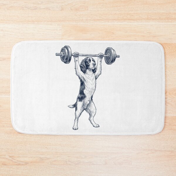 Item preview, Vintage English Springer Spaniel Weightlifting Deadlift Gym Dog Lover designed and sold by DoodleTortle.