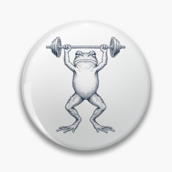 Item preview, Vintage Frog Weightlifting Deadlift Gym Animal Lover designed and sold by DoodleTortle.