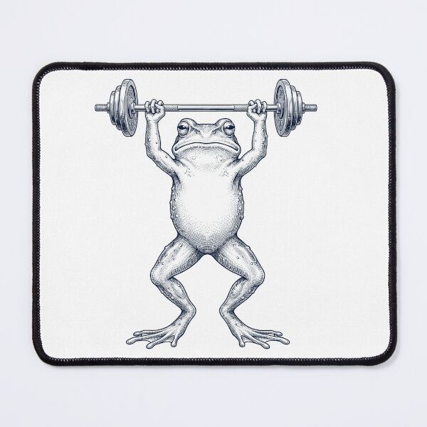 Item preview, Vintage Frog Weightlifting Deadlift Gym Animal Lover designed and sold by DoodleTortle.