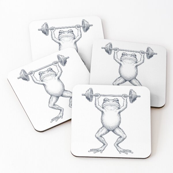 Item preview, Vintage Frog Weightlifting Deadlift Gym Animal Lover designed and sold by DoodleTortle.