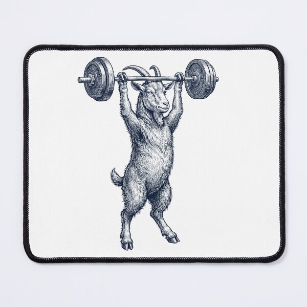 Item preview, Vintage Goat Weightlifting Deadlift Gym Animal Lover designed and sold by DoodleTortle.