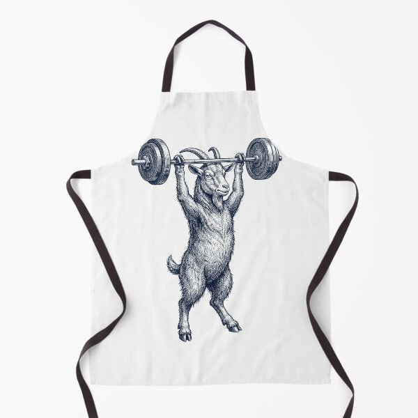 Item preview, Vintage Goat Weightlifting Deadlift Gym Animal Lover designed and sold by DoodleTortle.