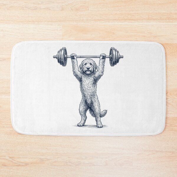 Item preview, Vintage Goldendoodle Weightlifting Deadlift Gym Dog Lover designed and sold by DoodleTortle.