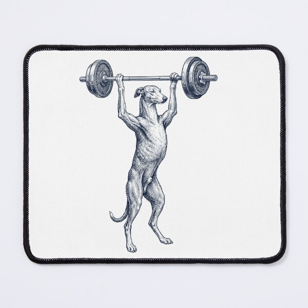 Item preview, Vintage Greyhound Weightlifting Deadlift Gym Dog Lover designed and sold by DoodleTortle.